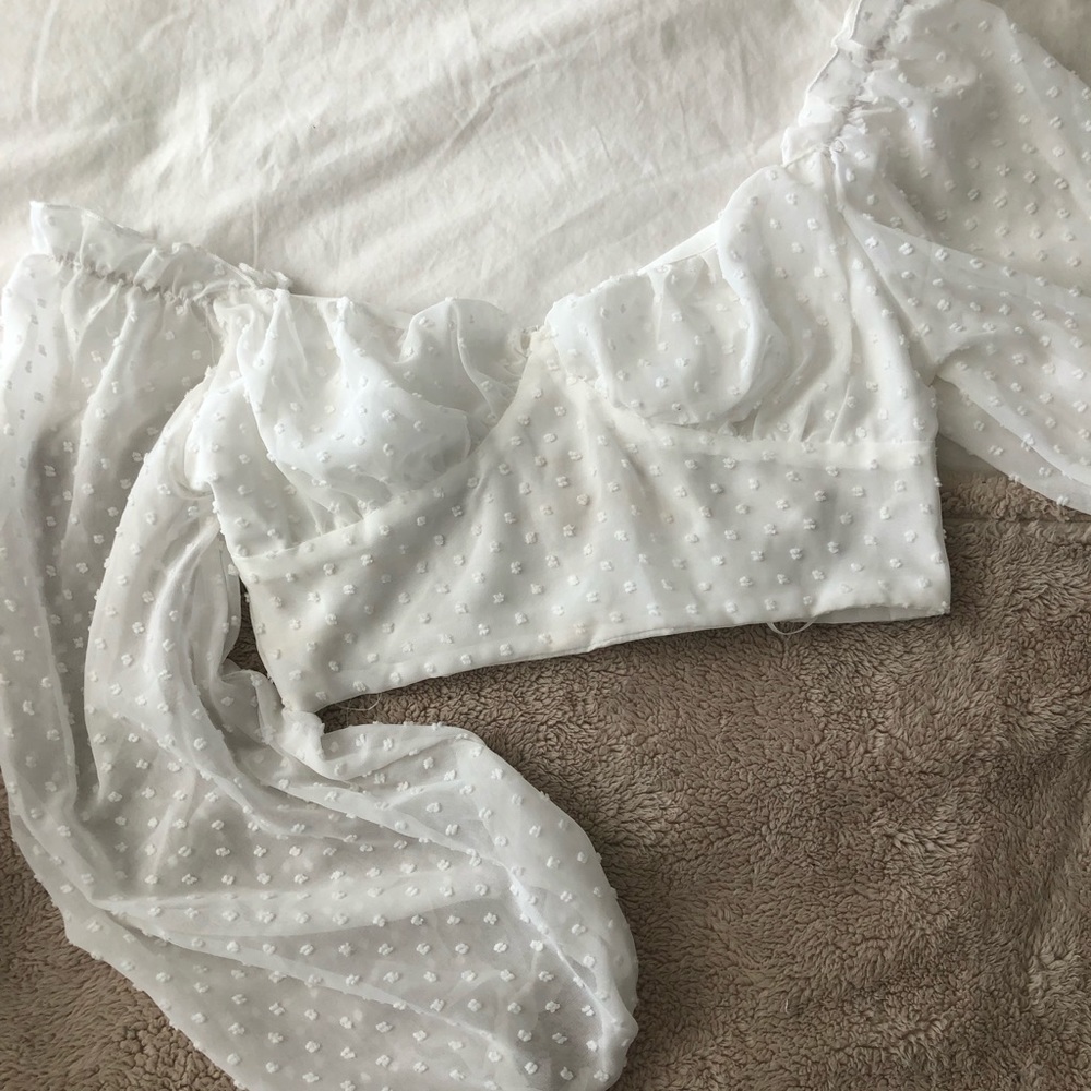 White textured top